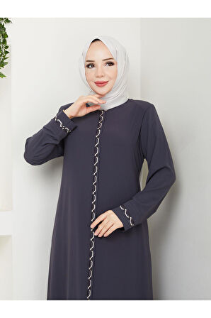 Gündelik Hac Ve Umrelik Zincir Nakışlı Ferace