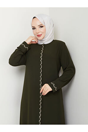 Gündelik Hac Ve Umrelik Zincir Nakışlı Ferace