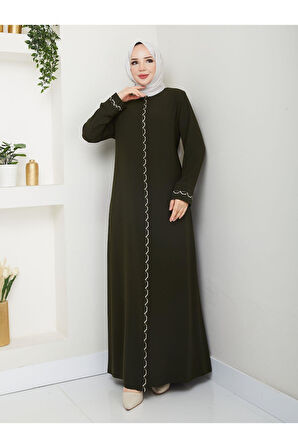 Gündelik Hac Ve Umrelik Zincir Nakışlı Ferace