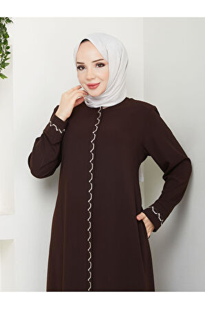 Gündelik Hac Ve Umrelik Zincir Nakışlı Ferace