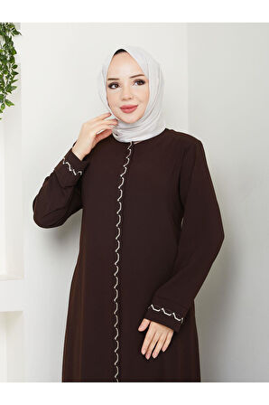 Gündelik Hac Ve Umrelik Zincir Nakışlı Ferace