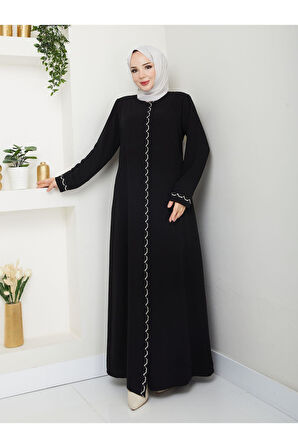 Gündelik Hac Ve Umrelik Zincir Nakışlı Ferace