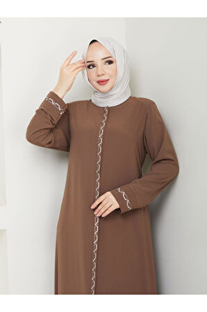 Gündelik Hac Ve Umrelik Zincir Nakışlı Ferace