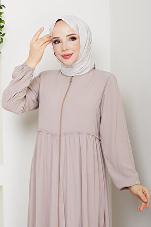 Hac Ve Umrelik Büzgü Detaylı Medine Ipeği Ferace