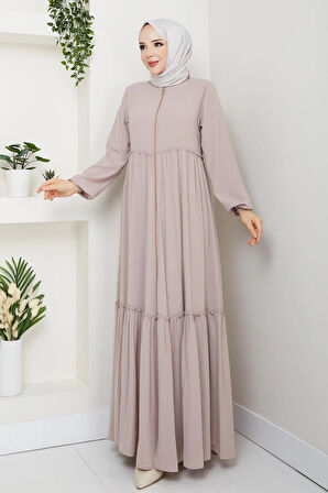 Hac Ve Umrelik Büzgü Detaylı Medine Ipeği Ferace