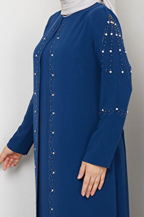 Büyük Beden Tam Boy Pelerinli Anne Elbisesi