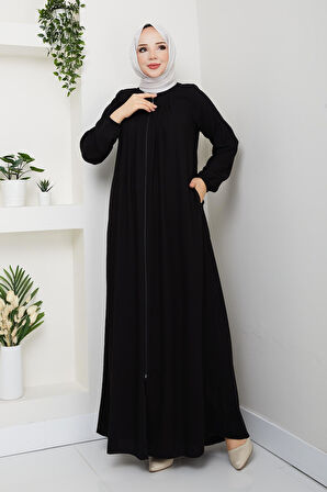 Gündelik Hac Ve Umrelik Boyundan Pileli Ferace