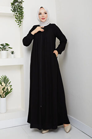 Gündelik Hac Ve Umrelik Boyundan Pileli Ferace