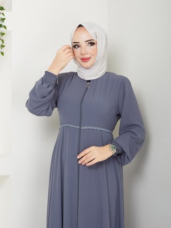 Gündelik Hac Ve Umrelik Mevlana Ortası Işlemeli Ferace
