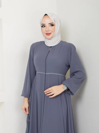Gündelik Hac Ve Umrelik Mevlana Ortası Işlemeli Ferace