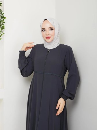 Gündelik Hac Ve Umrelik Mevlana Ortası Işlemeli Ferace
