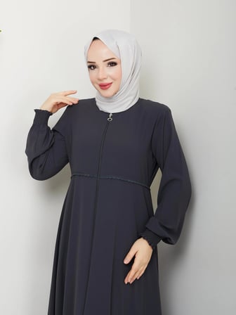 Gündelik Hac Ve Umrelik Mevlana Ortası Işlemeli Ferace