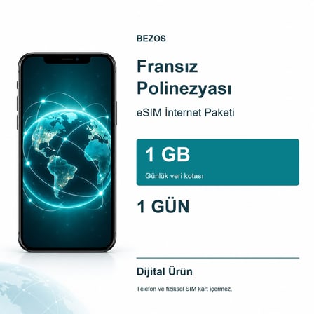 Fransız Polinezyası eSIM İnternet Paketi Günlük 1 GB 1 Gün