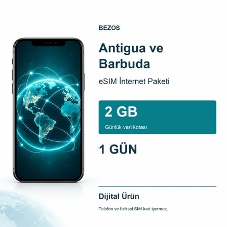 Antigua ve Barbuda eSIM İnternet Paketi Günlük 2 GB 1 Gün