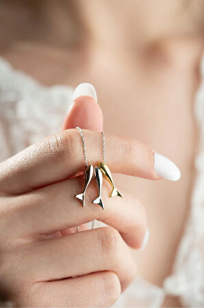 925 Ayar Işıklı Kutuda Gümüş Rodyum Kaplama 3'Lü Şans Balık Kolye