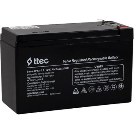 Ttec 12v 7 Ah Base Kuru Bakımsız Akü