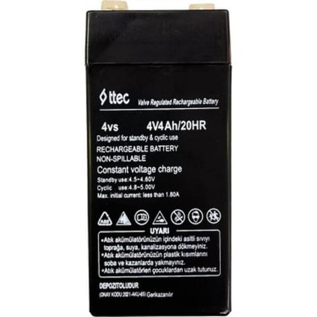 Ttec 4v 4 Ah Kuru Bakımsız Akü