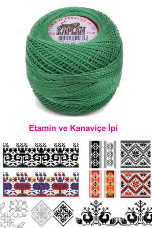 Kaplan Etamin Ve Kanaviçe İpi 8 No Kod/Renk: 110 - Royaleks