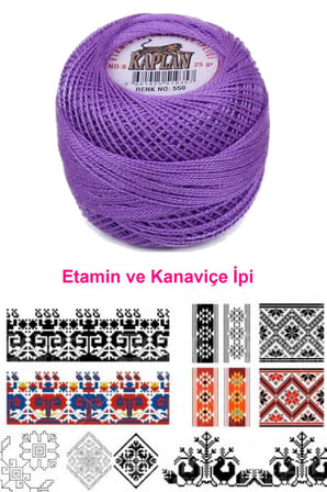 Kaplan Etamin Ve Kanaviçe İpi 8 No Kod/Renk: 550 - Royaleks