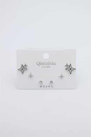 Çoklu Set Küpe - Gümüş