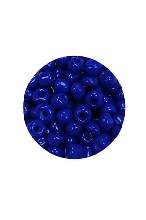 Dökme Cam Kum Boncuk Büyük Boy (6/0) 4 mm - 20 Gram - Koyu Mavi - BNC103