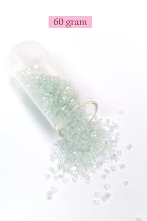 Kesme Cam Boncuk 2mm - 60 Gram - Şeffaf Beyaz - BNC368