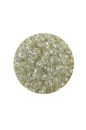Dökme Cam Kum Boncuk (8/0) 3 mm - 60 Gram - Şeffaf Beyaz - BNC197