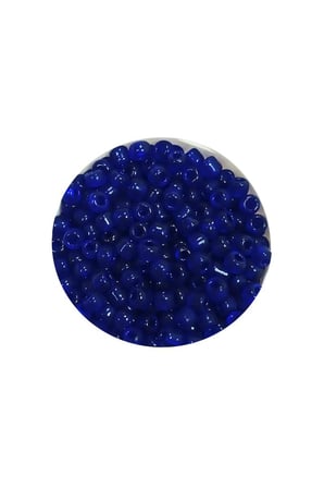 Dökme Cam Kum Boncuk (11/0) 2 mm - 20 Gram -  Kral Mavi - BNC001