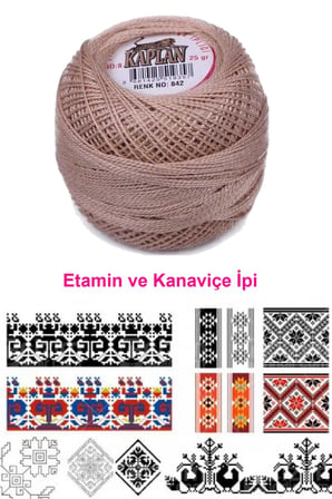 Kaplan Etamin Ve Kanaviçe İpi 8 No Kod/Renk: 842 - Royaleks