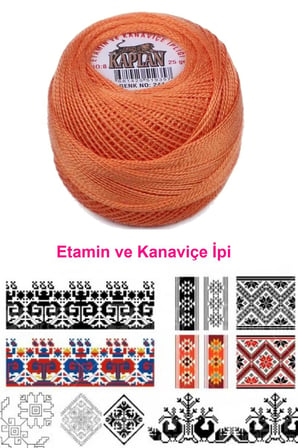 Kaplan Etamin Ve Kanaviçe İpi 8 No Kod/Renk: 244 - Royaleks
