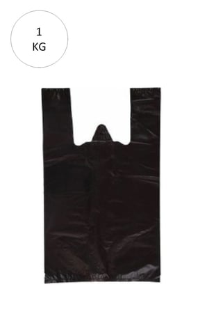 Siyah Atlet Poşet Büyük Boy 50x90 cm Takriben 12 Adet 1 Kg