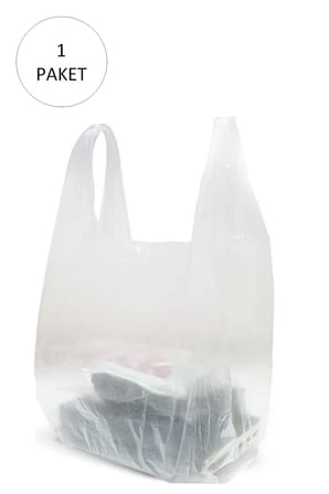 Şeffaf Atlet Poşet Büyük Boy 30x56 cm 1 Paket Takriben 150 Adet