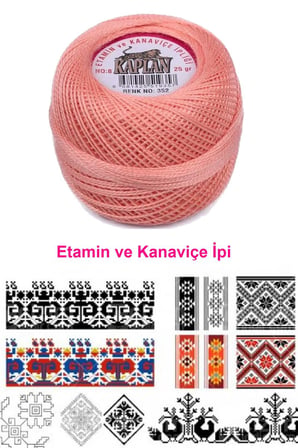Kaplan Etamin Ve Kanaviçe İpi 8 No Kod/Renk: 352 - Royaleks