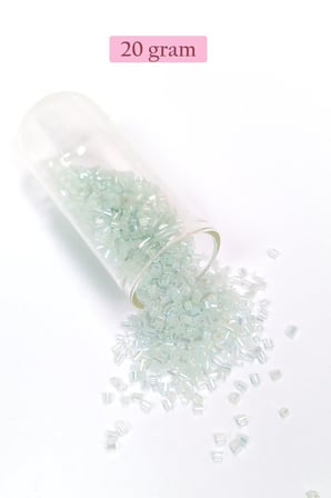 Kesme Cam Boncuk 2mm - 20 Gram - Şeffaf Beyaz -BNC320