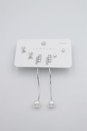 Çoklu Set Küpe - Gümüş