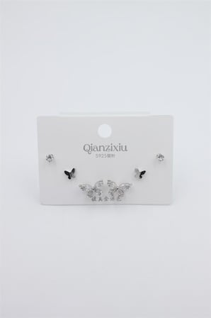 Çoklu Set Küpe - Gümüş