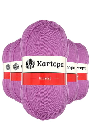 5 Adet Kristal Çift Katlı El Örgü Lif İpi Leylak K805