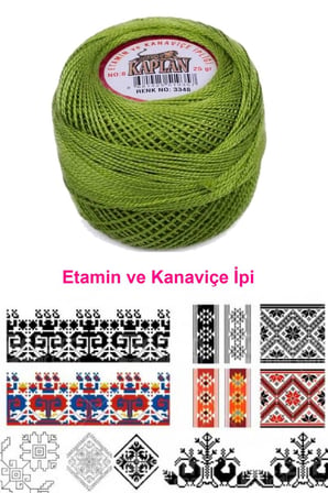 Kaplan Etamin Ve Kanaviçe İpi 8 No Kod/Renk: 3348 - Royaleks