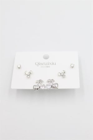 Çoklu Set Küpe - Gümüş