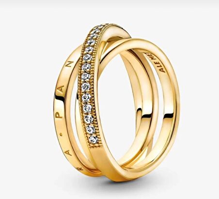 P.Yükseltilmiş Kalp Yüzük Gold Renk