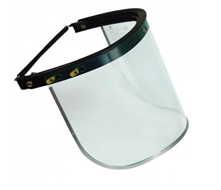 Essafe Vidalı Beyaz Barete Monte Şeffaf Yüz Siperlik Koruma