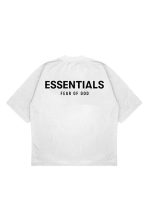 Unisex Oversize ESSENTIALS BASIC Baskılı Boxy Fit Kalın Kumaşlı (240gsm) T-shirt