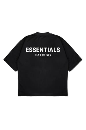 Unisex Oversize ESSENTIALS BASIC Baskılı Boxy Fit Kalın Kumaşlı (240gsm) T-shirt
