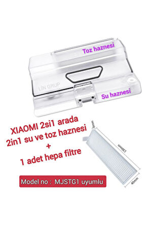 Mi Robot Xiaomi Uyumlu Essential MJSTG1 Modeli 2si1 arada su ve toz haznesi