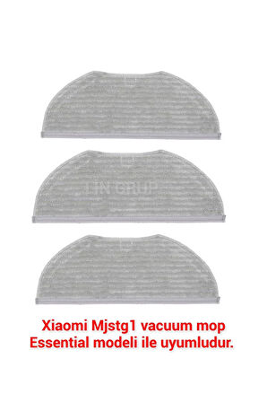 Xiaomi Mi Robot vacuum mop Essential modeli ile uyumlu mop paspas bezi 3 adet