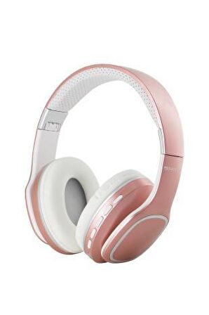 Essence- Kablosuz Kulak Üstü Bluetooth Kulaklık - Rose Gold (Pembe)