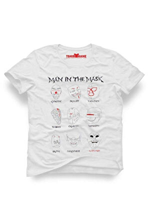 Tshirthane Maskeler Komik Baskılı Erkek Dar Kesim Slim Fit t-shirt