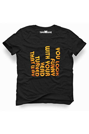Tshirthane Your Look Komik Baskılı Erkek Dar Kesim Slim Fit t-shirt