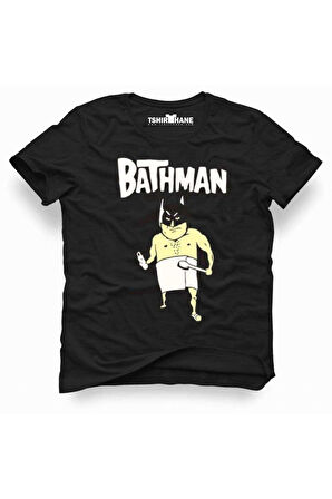 Tshirthane Bathman Komik Baskılı Erkek Dar Kesim Slim Fit t-shirt