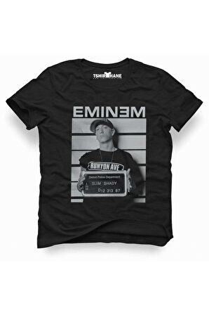 Tshirthane Eminem Hip-hop Rap Müzik Baskılı Erkek Dar Kesim Slim Fit t-shirt
